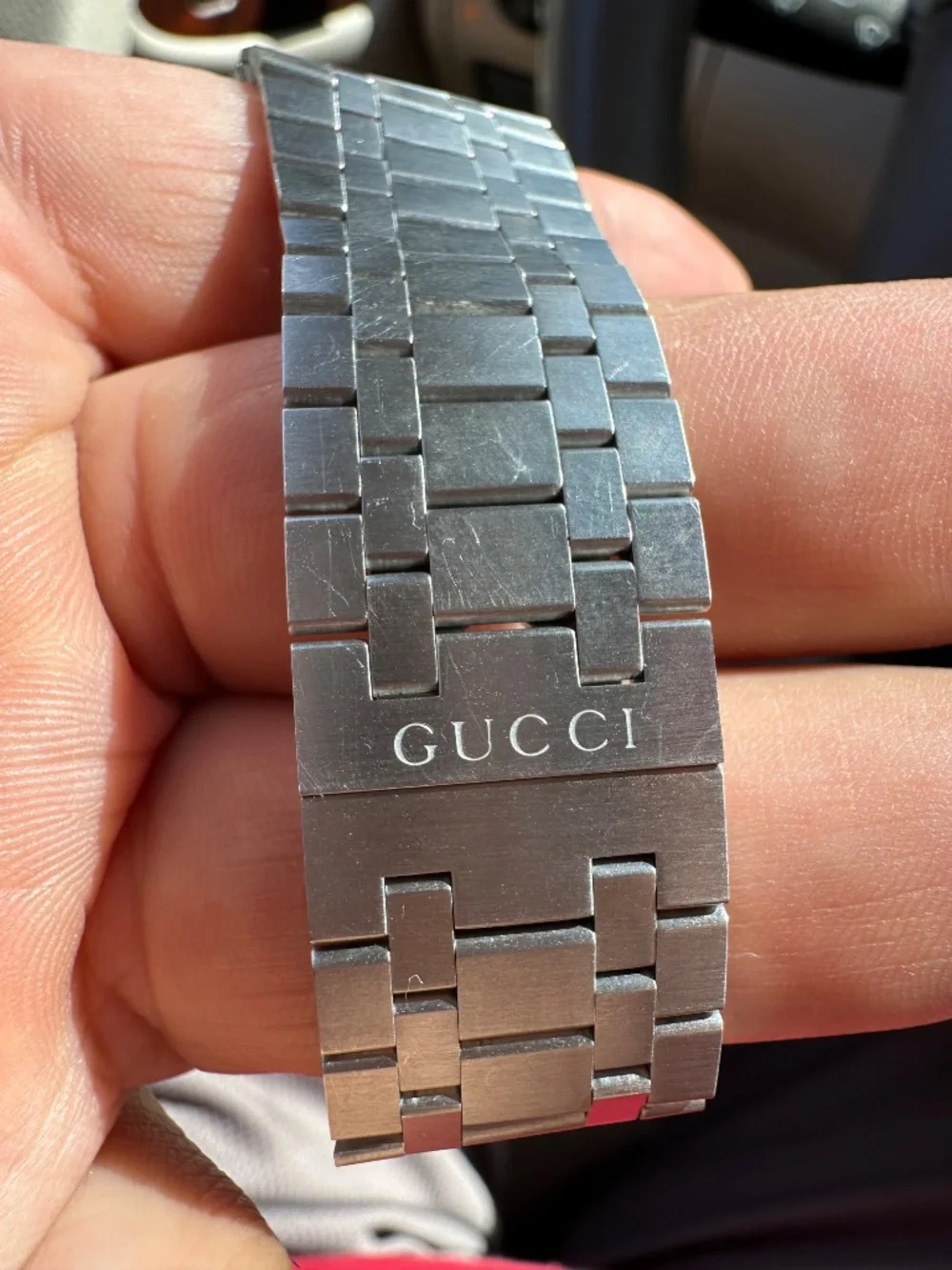 AUTHENTIC GUCCI 25H YA163410 PINK DIAL 38MM SWISS QUARTZ UNISEX WATCH